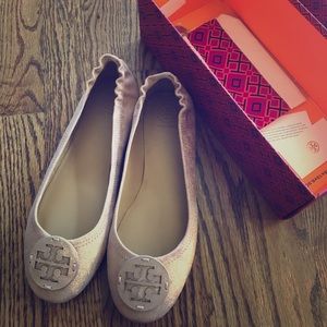 New Tory Burch Minnie Ballet Travel Flat